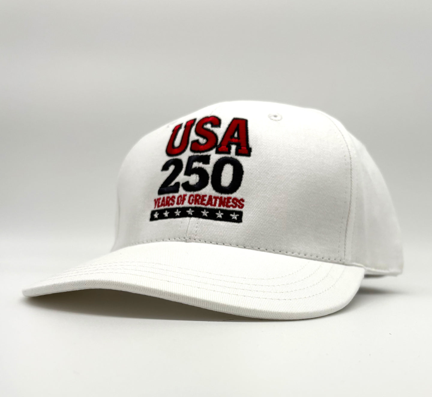USA 250 Years of Greatness White Cap - Made in the USA