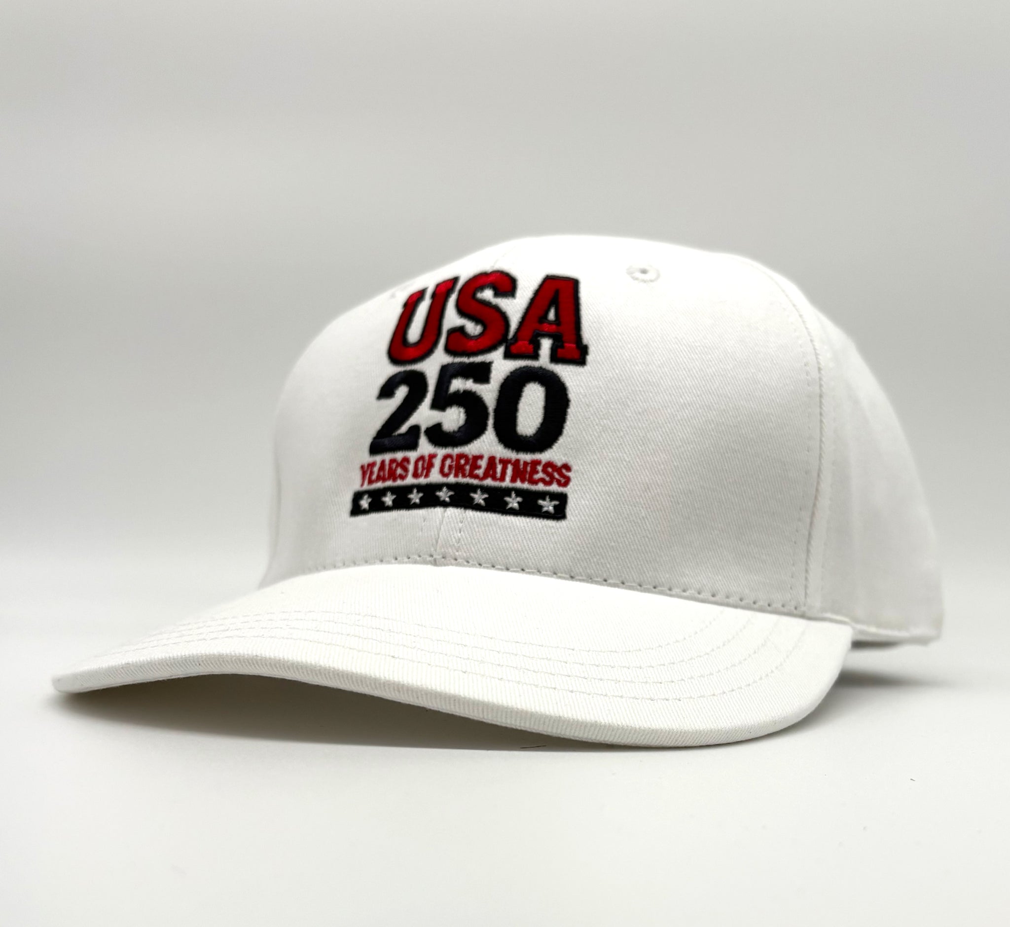 USA 250 Years of Greatness White Cap - Made in the USA