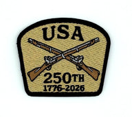 Muskets USA 250 Embroidered Commemorative Patch - Made in the USA