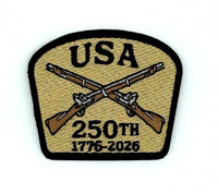 Muskets USA 250 Embroidered Commemorative Patch - Made in the USA