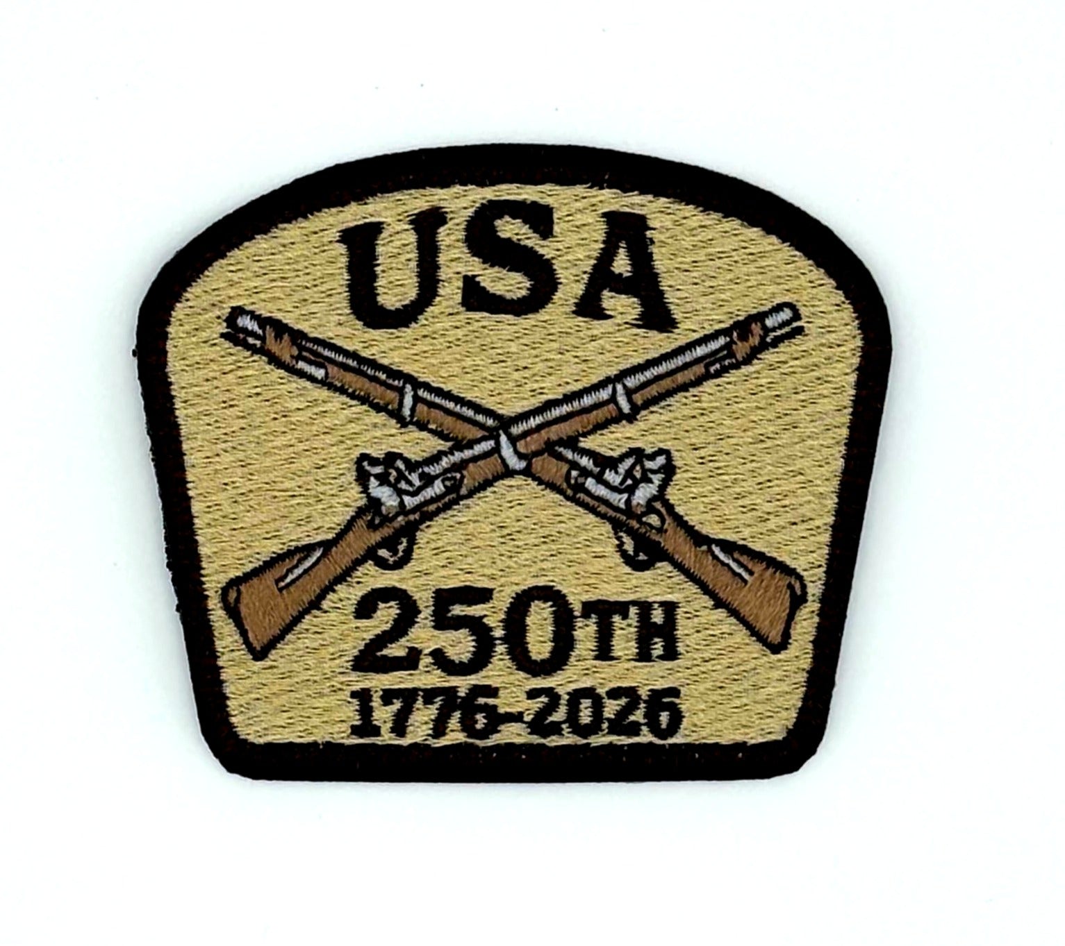 Muskets USA 250 Embroidered Commemorative Patch - Made in the USA