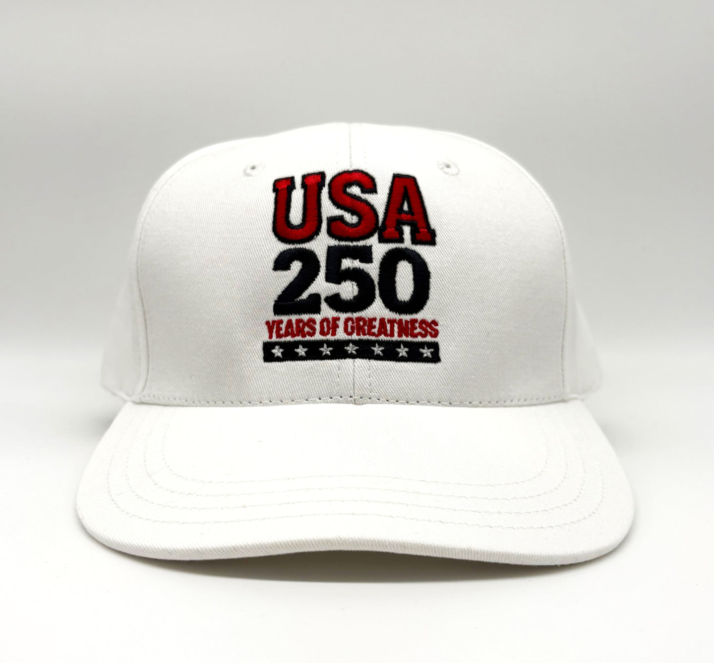 USA 250 Years of Greatness White Cap - Made in the USA